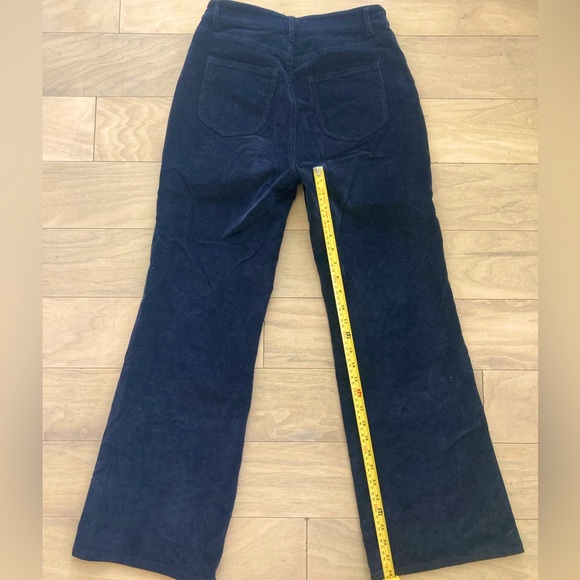& Other Stories corduroy wide leg pants in navy - Picture 3 of 6